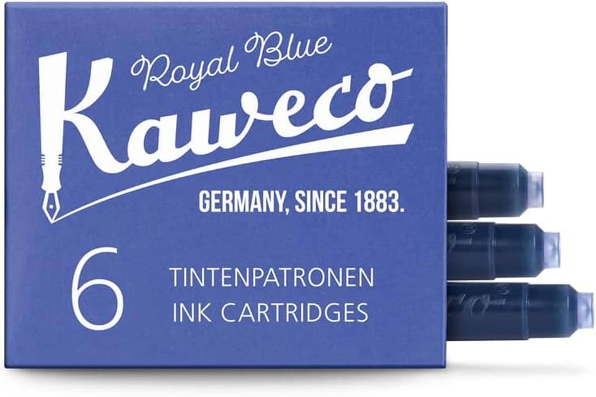 Kaweco Compact Fountain Pen Ink Cartridges, Blue, (KW-10000256)