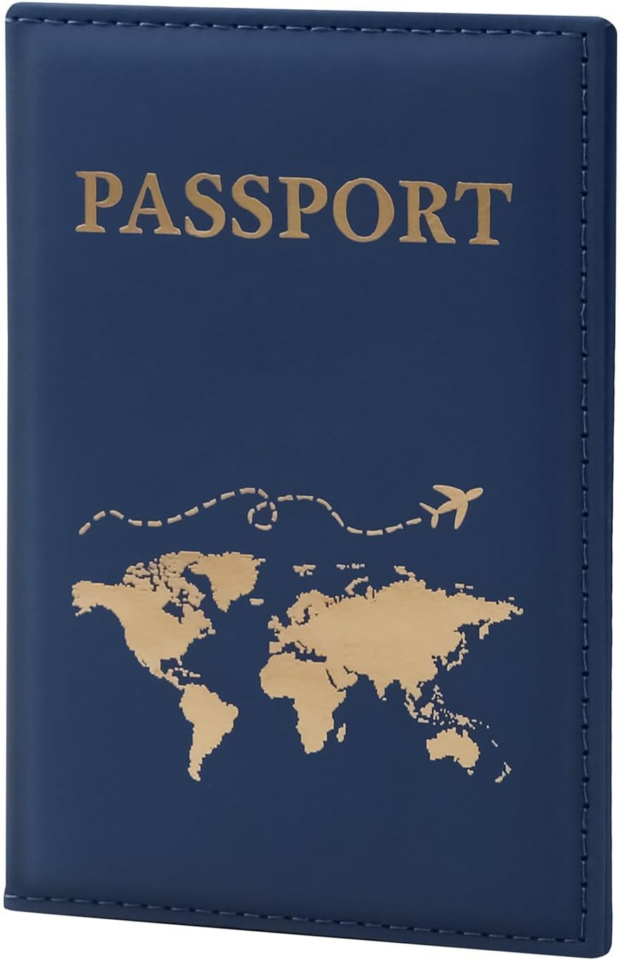 ILIYAH Passport Cover Waterproof Passport Holder Travel Accessories Passport Protector Women Premium PU Leather Minimalist Passport Holders(Black)