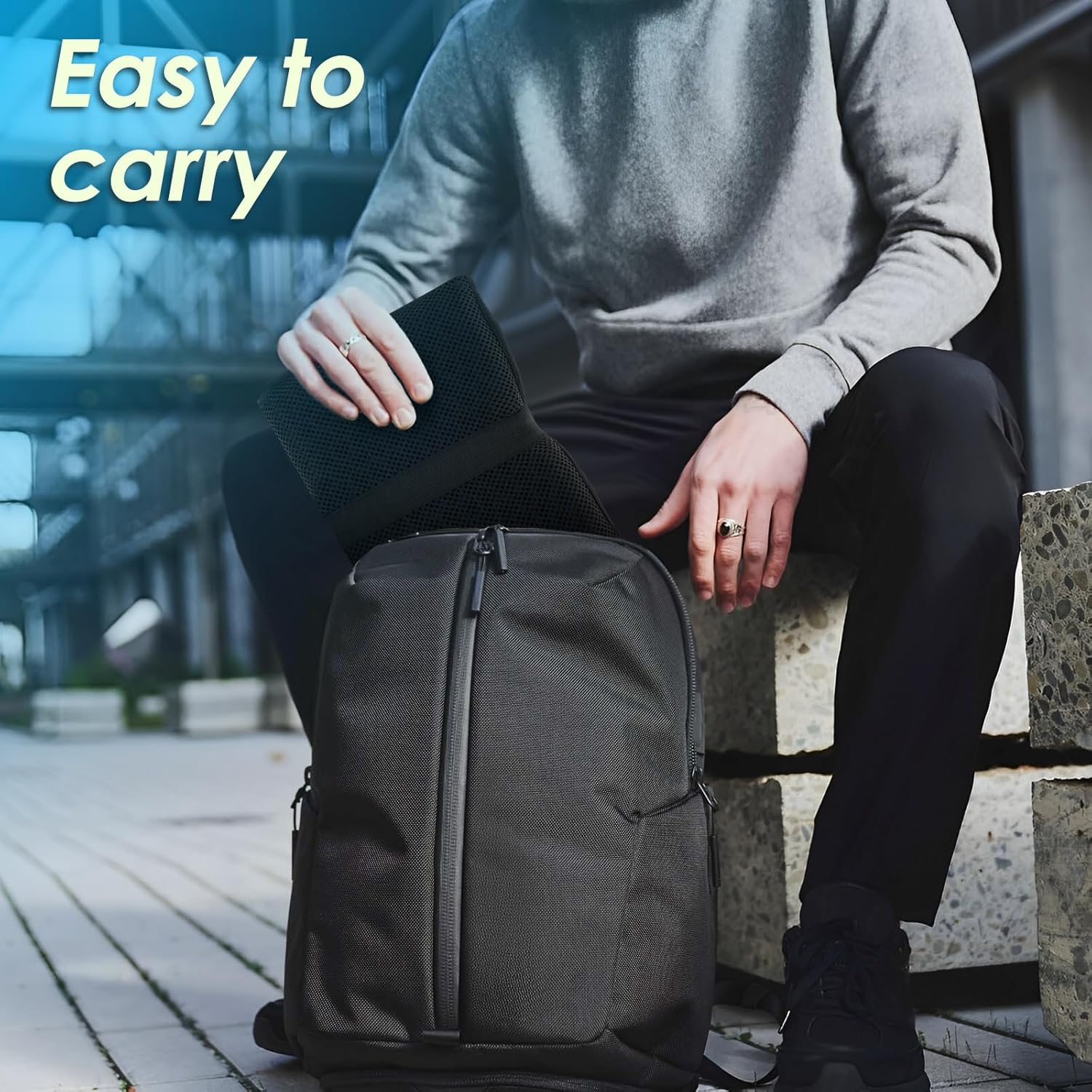 Foldable Gel Seat Cushion for Long Sitting Light Portable Seat Cushion Gel with Breathable Honeycomb Design Thick Gelseat Cushions Portable for Office Chair Car Stadium Airplane Travel (1Pc) image number 4