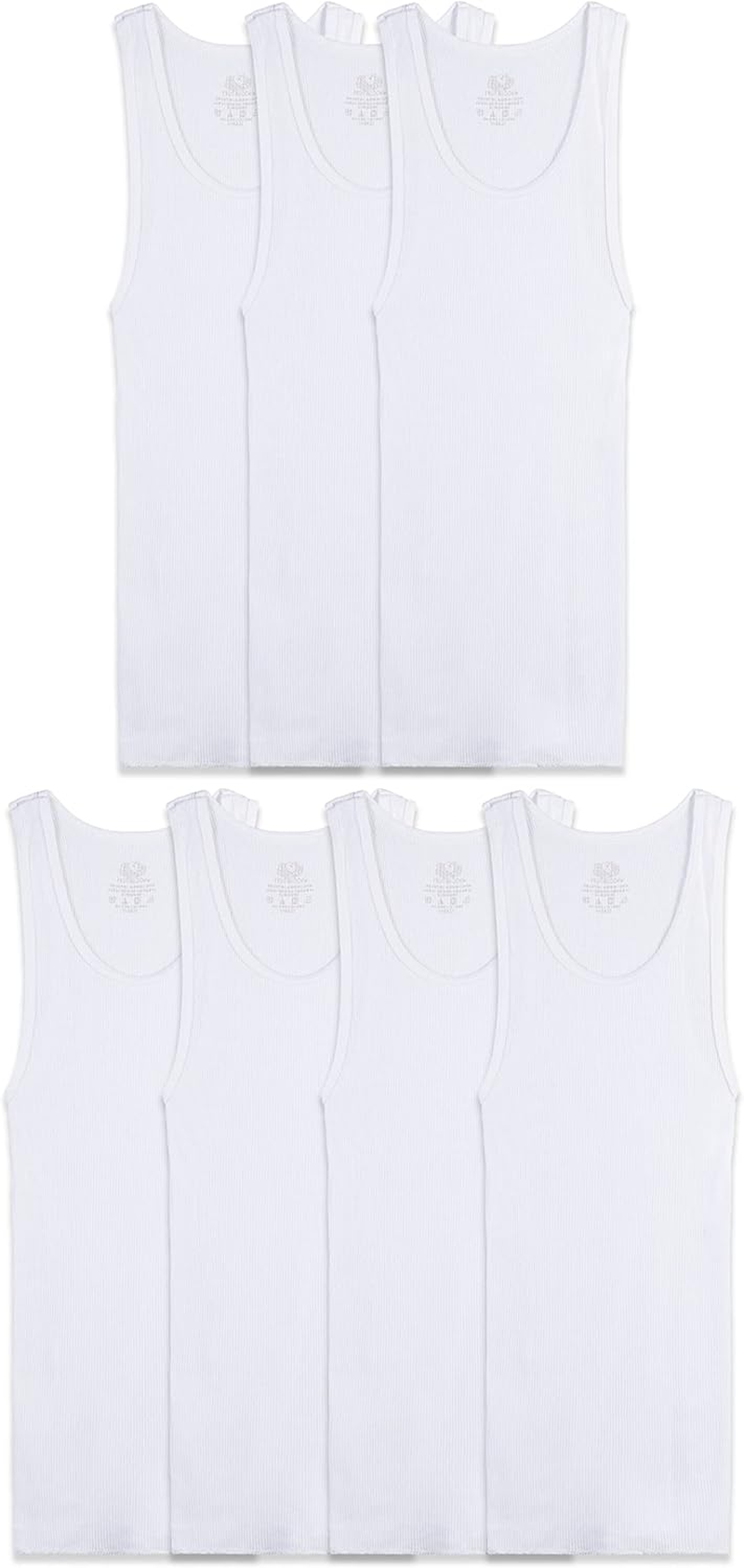 Fruit of the Loom Boys 7P51BTG Cotton A-Shirt (Pack of 7) Underwear - White