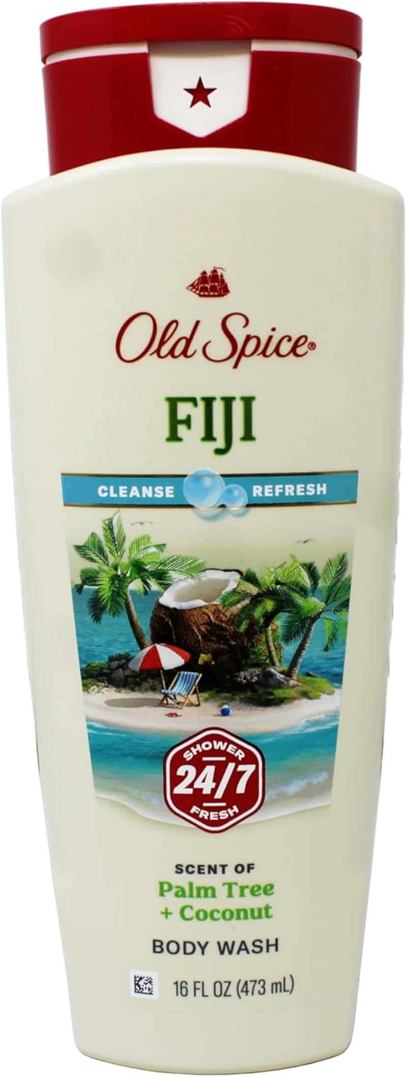Old Spice Body Wash Fiji, Scent of Palm Tree + Coconut, Cleanse & Refresh, 16 FL OZ - 7 Pack image number 5