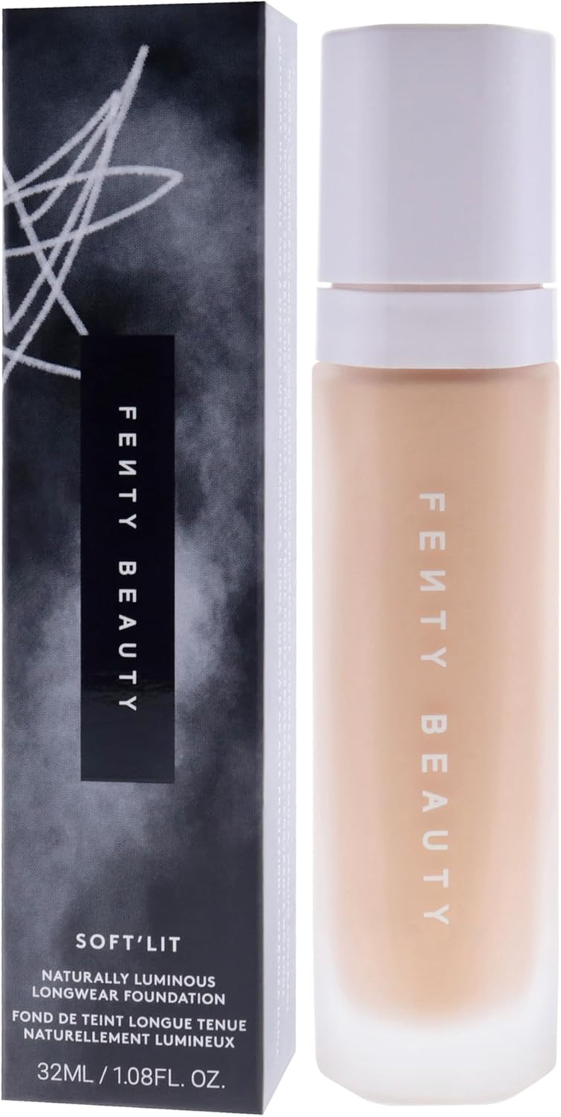 Soft Lit Naturally Luminous Longwear Foundation - 225 Light Medium Neutral Olive by Fenty Beauty for Women - 1.08 Oz Foundation - 185 (Neutral) image number 6