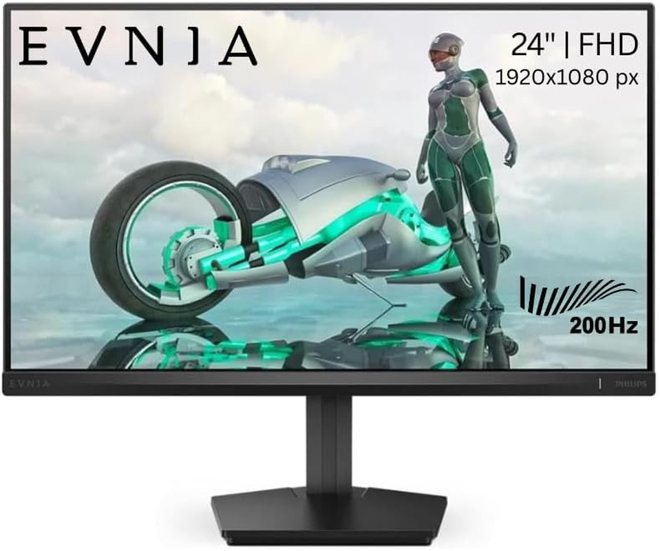 Philips Evnia 24M2N3200FQ 24" FHD Gaming Monitor &ndash; 1920&times;1080, Fast IPS, 200Hz, 0.3Ms MBR, HDR10, Adaptive Sync, 125% Srgb, Smart Crosshair, Shadowboost