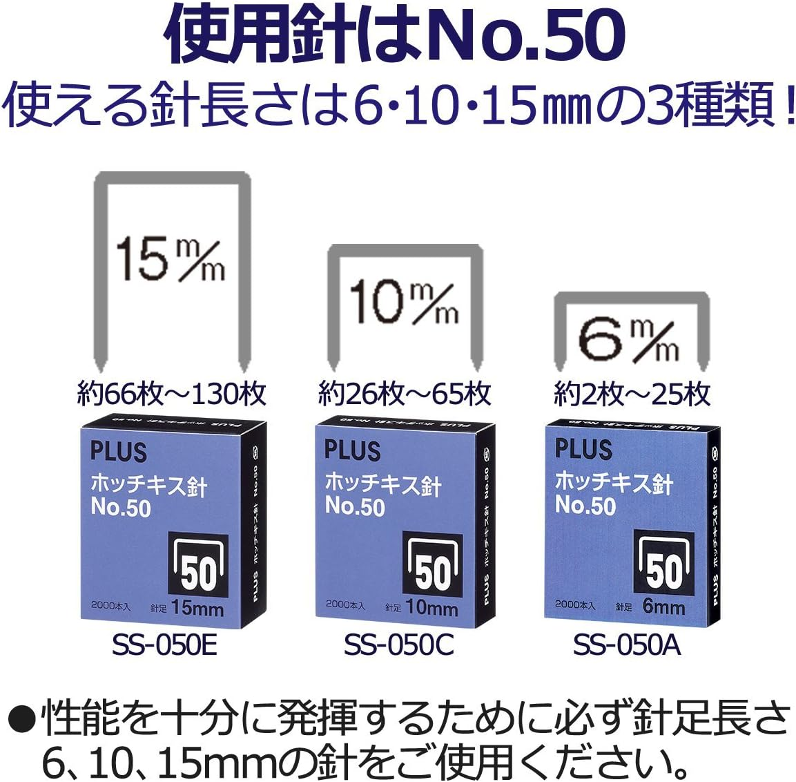 Plus Stapler, Strong Type, 3-Way Stapler, Multi Magazine, 30-267 ST-050M image number 3