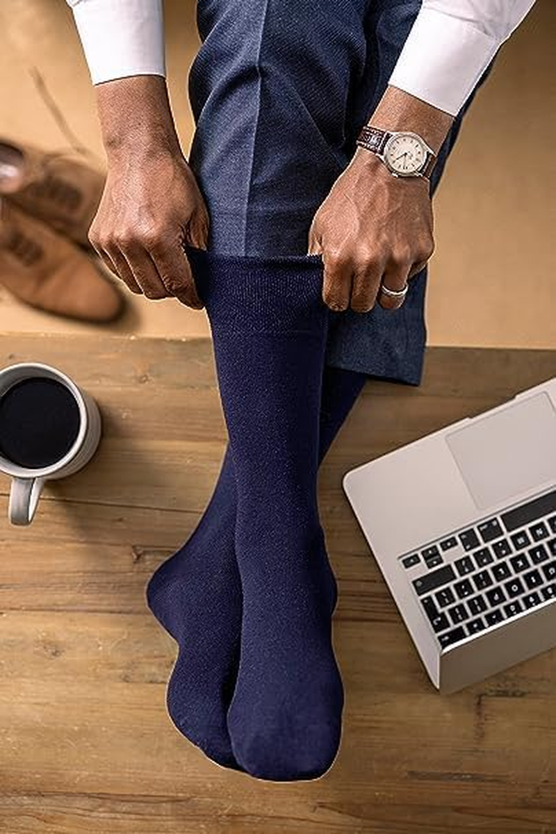 IOMI Footnurse | 6 Pack | Gentle Grip Bamboo Diabetic Socks | anti Constriction, Hand-Linked Toe Seams | Men'S Size UK 6-11