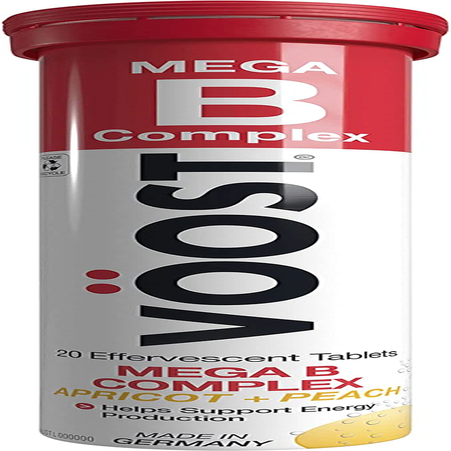 VOOST Mega B Complex Apricot and Peach Effervescent Tablets 20 Pack image number 1