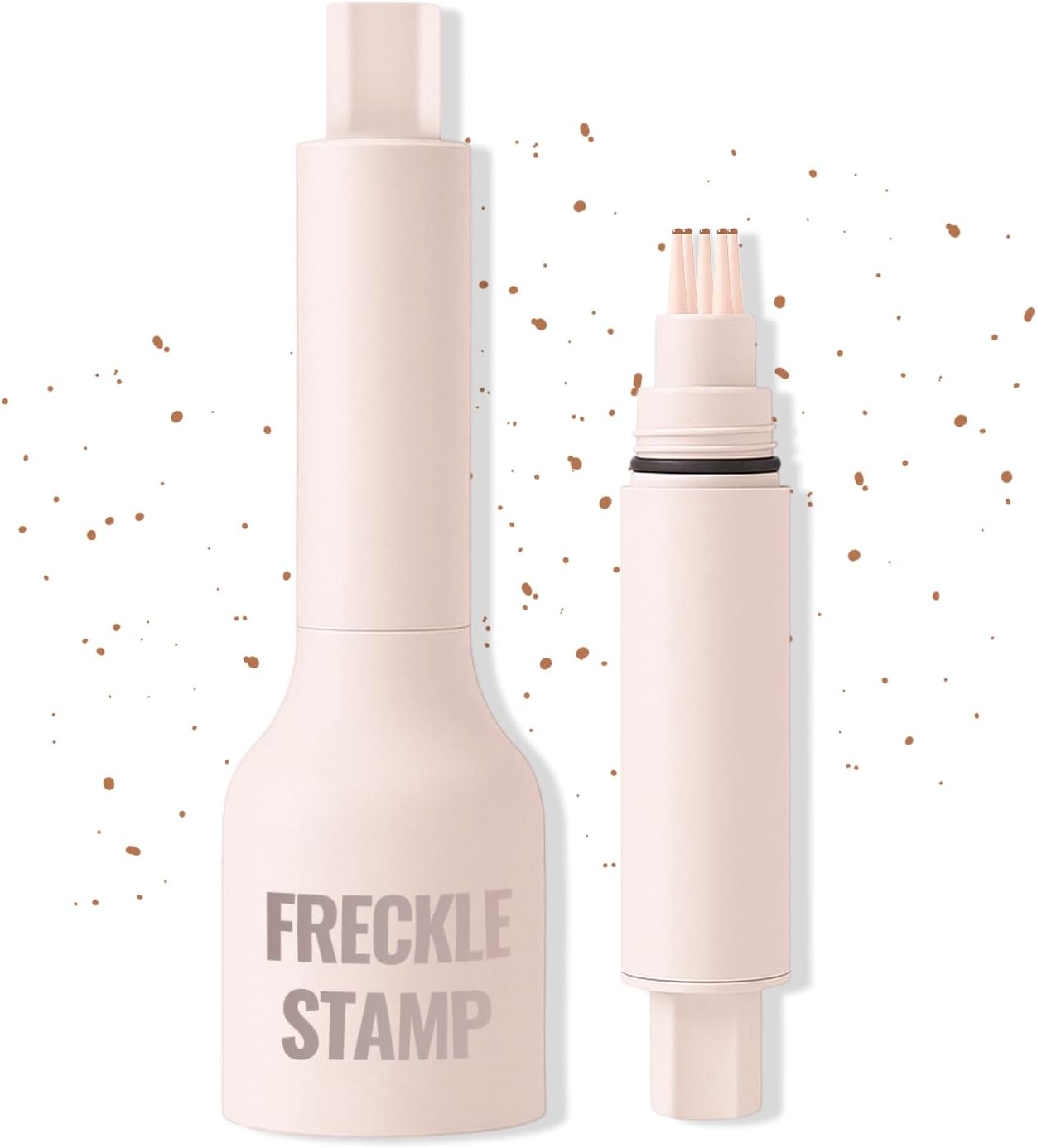 Erinde Natural Faux Freckle Stamp, Waterproof Freckle Pen Makeup, Long Lasting Natural Fake Freckles Stamp, Lifelike Magic Freckles Pen for Face, Sweatproof Matte Beauty Makeup for Women, #01