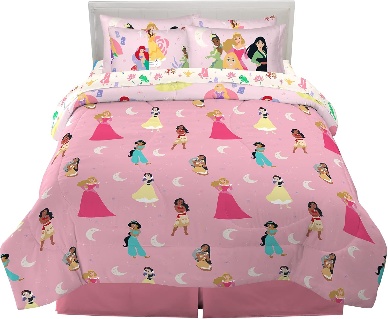 Franco Disney Princess Kids Bedding Super Soft Comforter and Sheet Set with Sham, 7 Piece Full Size, Official Disney Product by (Prints May Vary) image number 5