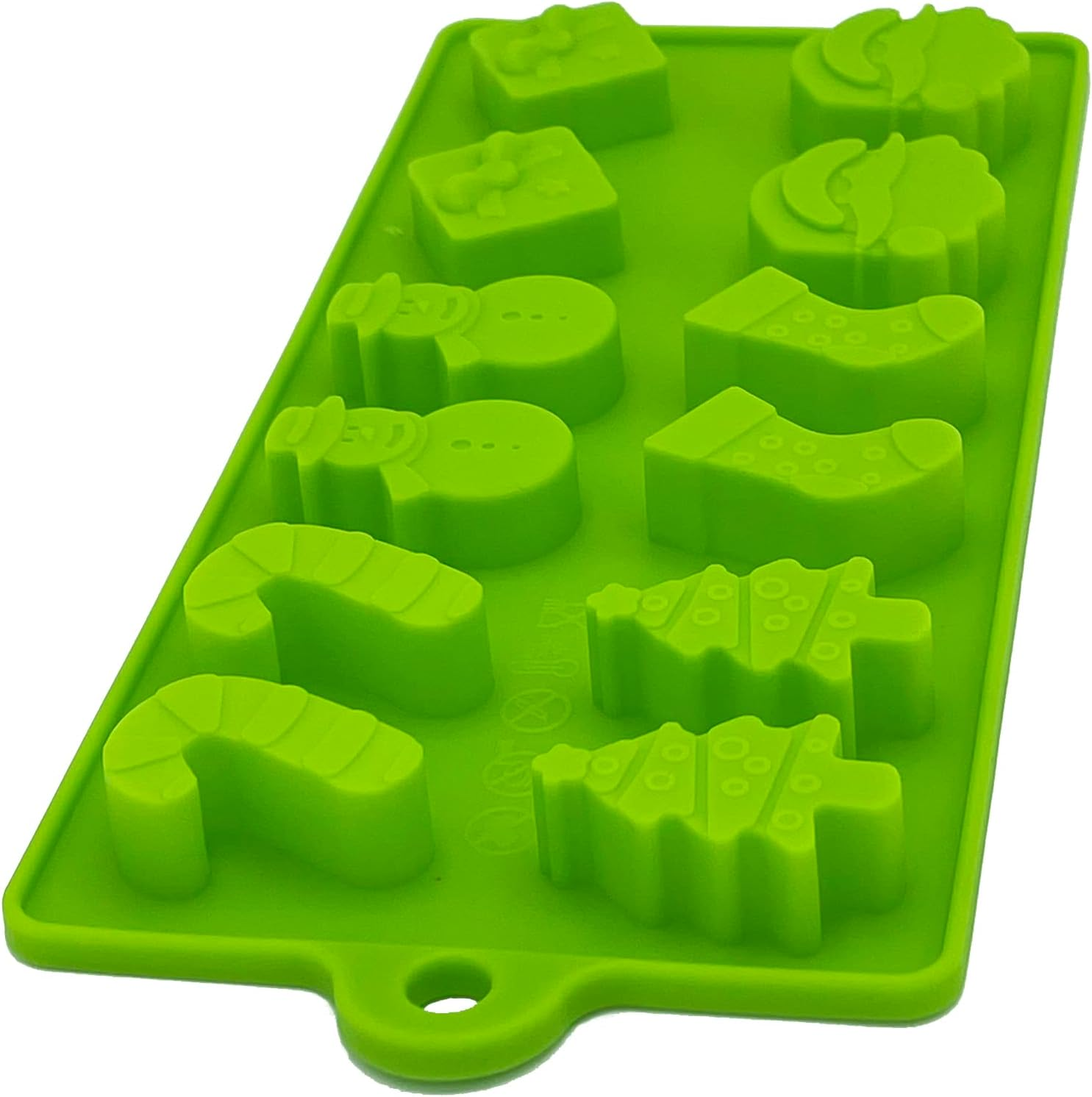 Christmas Xmas Baking Bakers Silicone Mould 12 Piece Chocolate Wax Melts Treats Jelly Ice Candy Biscuits Treats Sweets image number 5