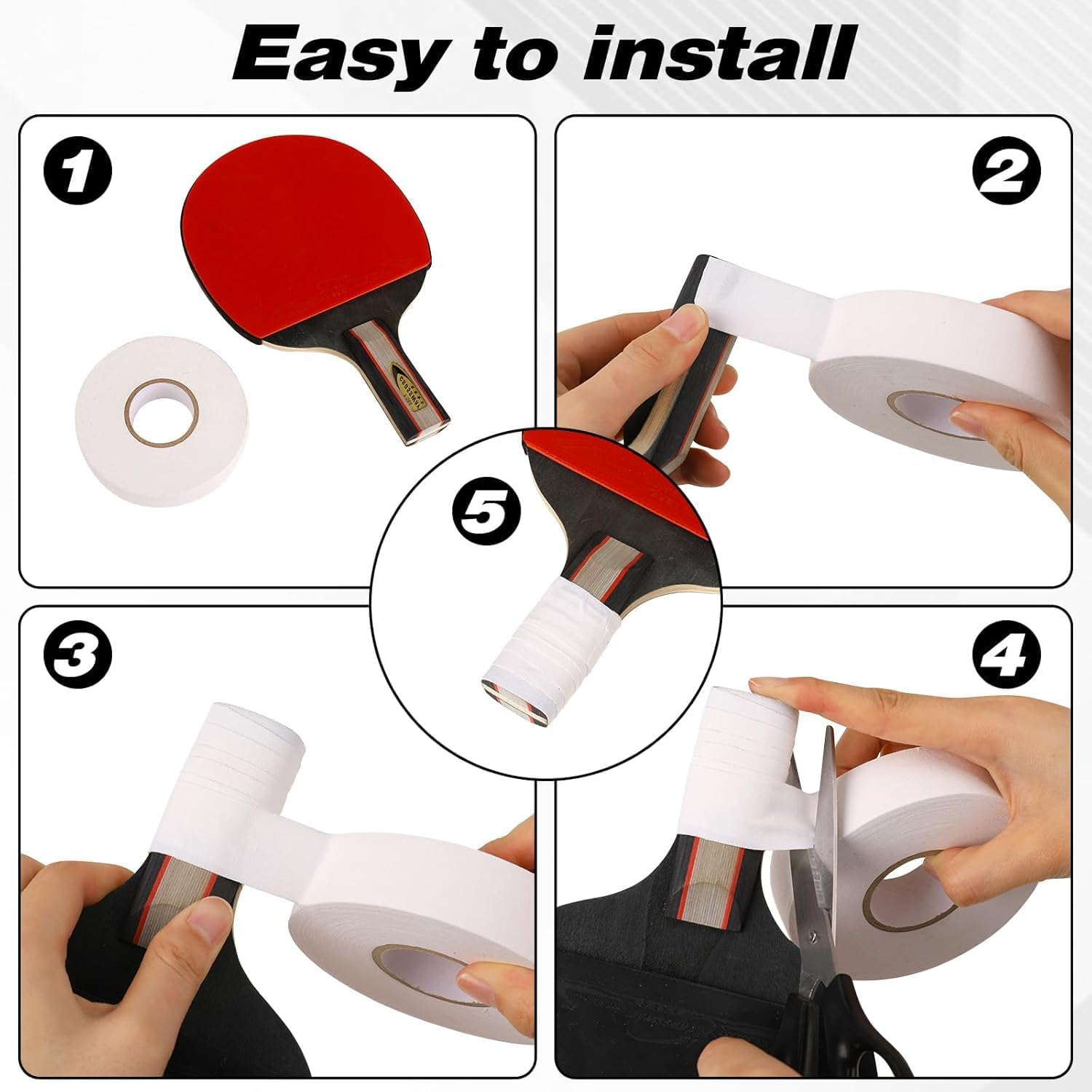 Anti-Slip Hockey Sticks Tape, 2Roll Sports Ice Hockey Grip Wrap Tapes,Non-Slip Ice Hockey Racket Tape,Non-Slip Grip Tapes Sports Tapes Ice Hockey Grip Tape, White image number 1