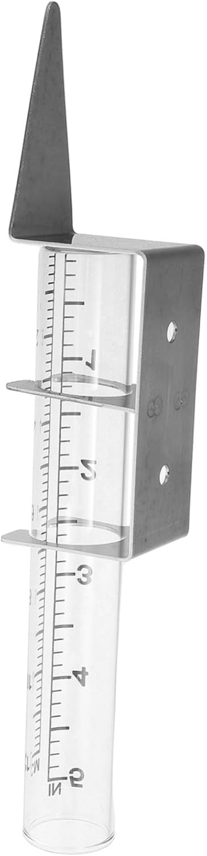 Stainless Steel Rain Gauge Bracket Outdoor Column Design Rain Measuring Tool for Garden Glass Tube Accurate Rainfall Measurement image number 5