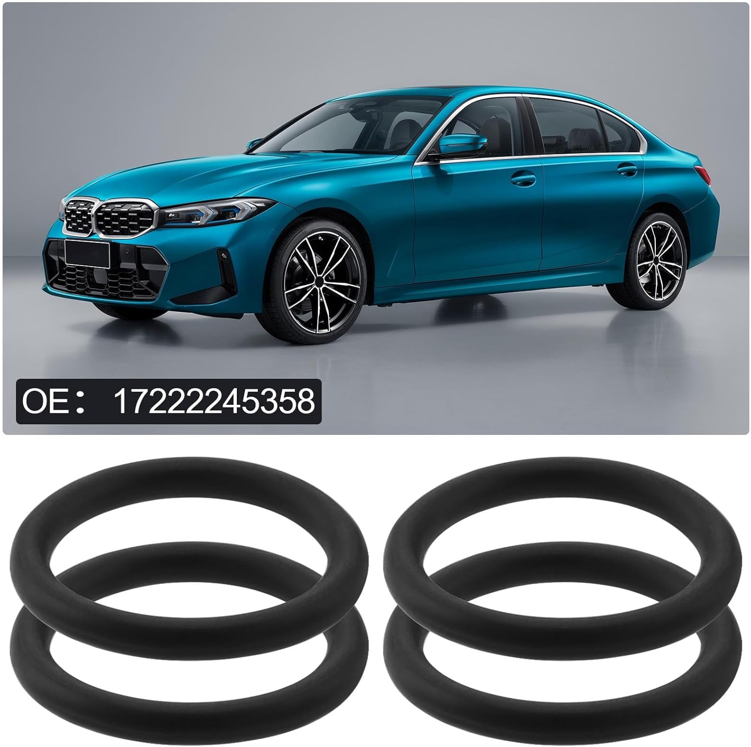 VGOL 10Pcs Automotive Oil Cooler Rubber Sealing Gasket 17222245358 Compatible with BMW 1/3/5/6/7 Series X3/X5/X6 Z3/Z4 for Automotive Replacement Parts image number 4