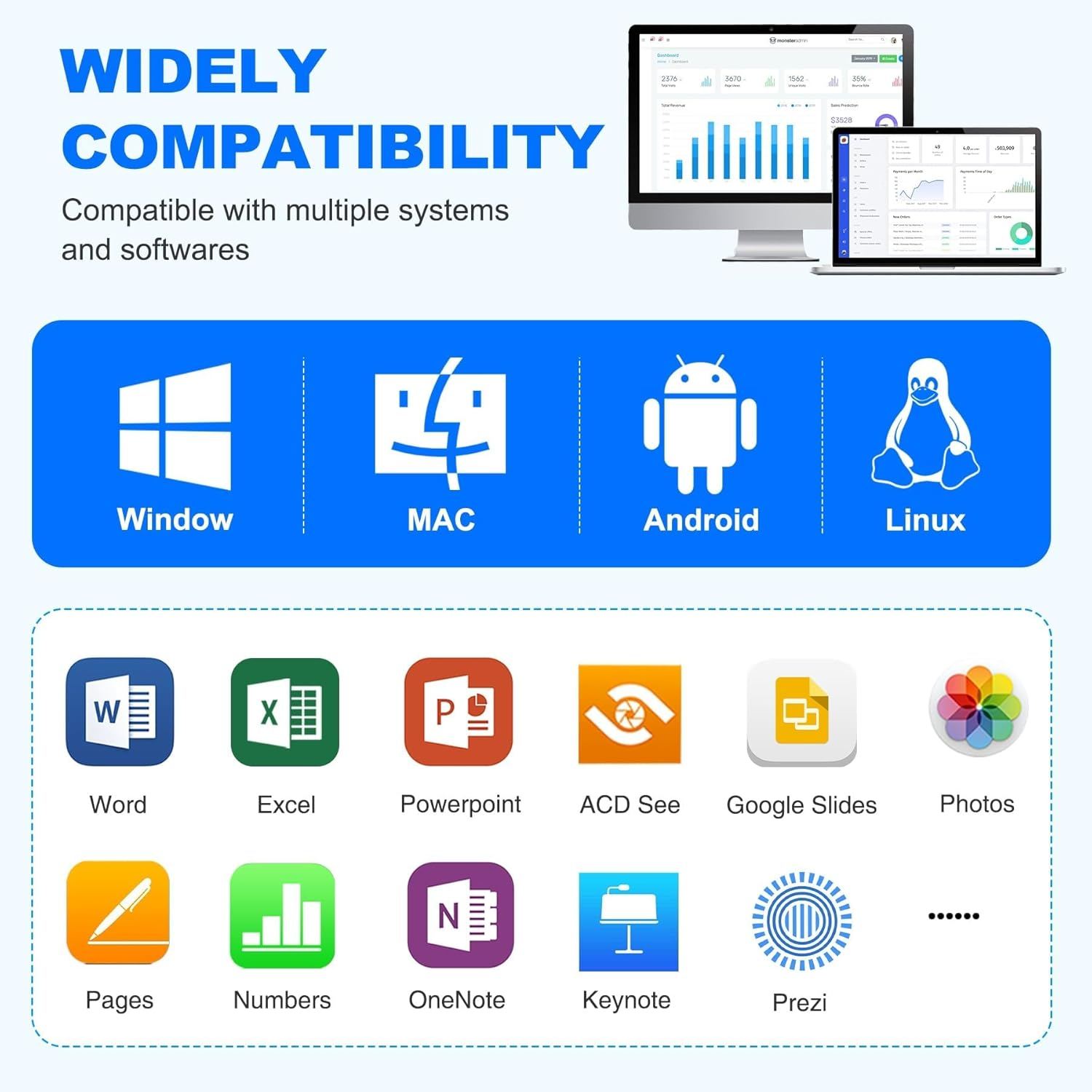 USB Type C Wireless Presenter Remote Presentation Clicker, Volume Control Powerpoint Clicker with Red Pointer Long Range PPT Clicker Slide Advancer for Mac PC Laptop Computer