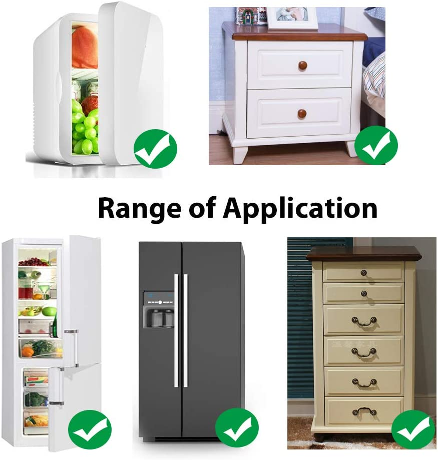 Fridge Lock,Refrigerator Locks,Freezer Lock with Key for Child Safety,Locks to Lock Fridge and Cabinets (White Fridge Lock-1Pack) image number 1