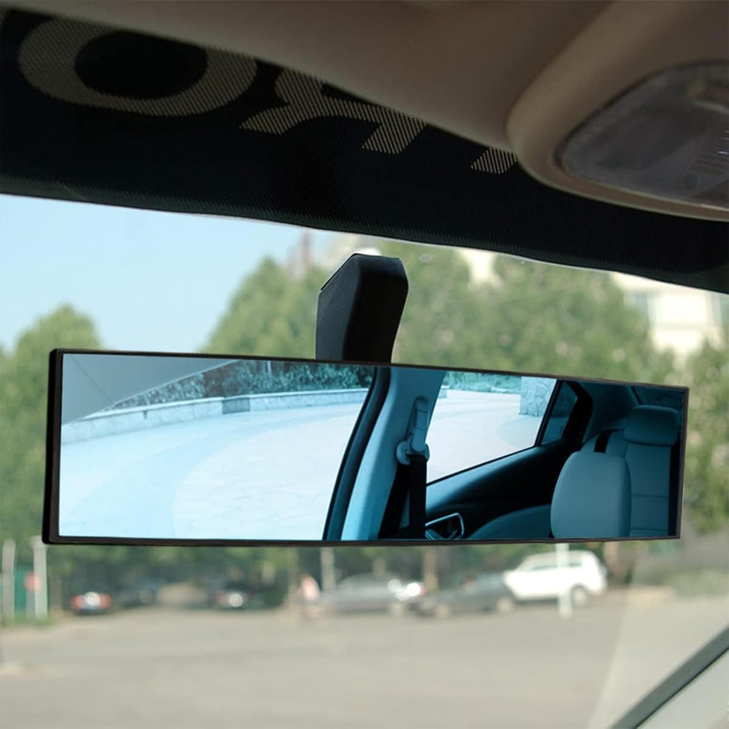 Cozioz Universal Panoramic Anti-Glare Rearview Mirror - 30X7 Cm HD Wide Angle Clip-On for Cars, Suvs, Trucks, and Vans (Blue) image number 6