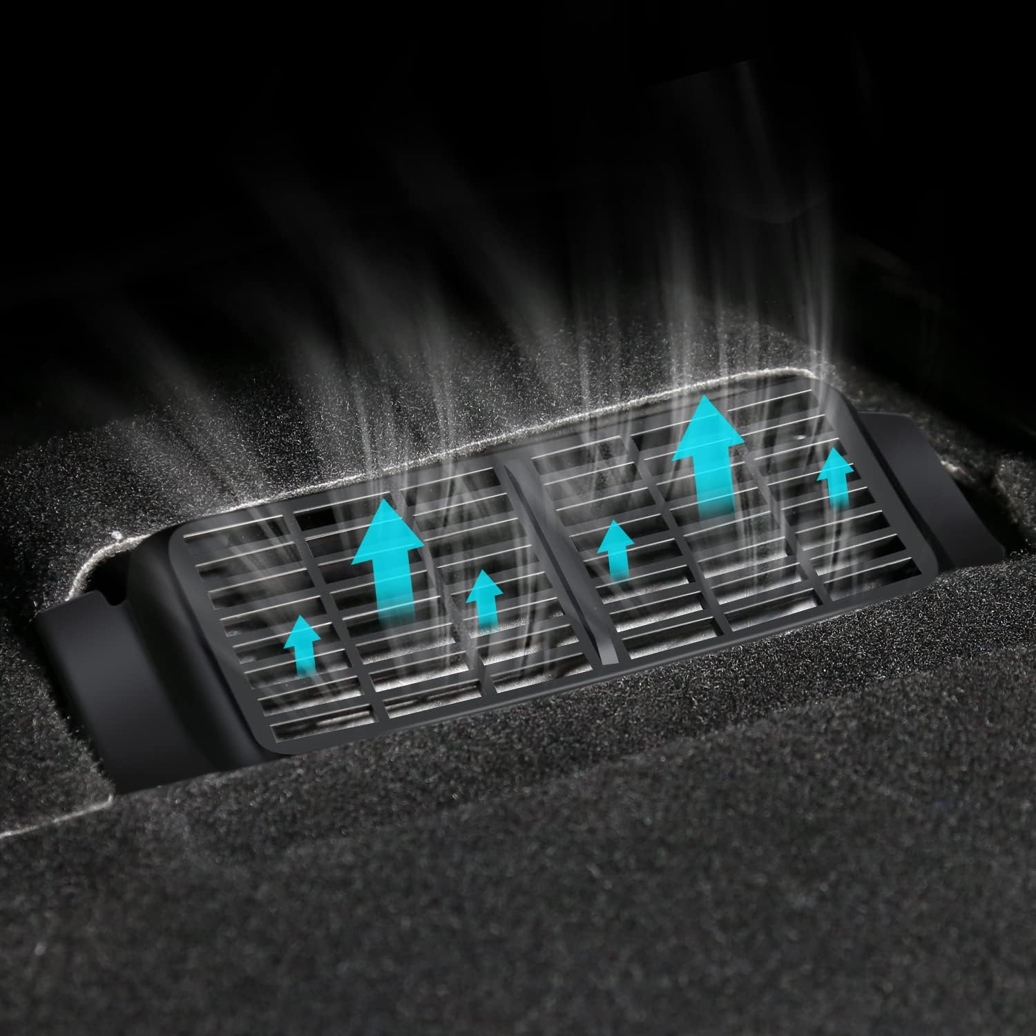 For Tesla Model 3 2017-2023 under Seat Air Vent Cover Backseat Air Conditioning Outlet Vent Deflector Grille Protector Snap-In Installation Intake Grid Model 3 Accessories image number 5