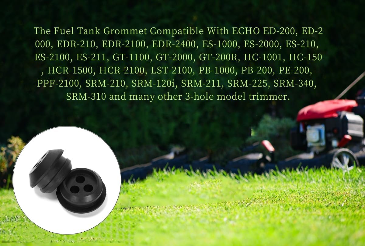 Ruimou 10Pcs 3 Hole Gas Fuel Tank Grommet (5Mm Hole Diameter) 13211546730 V137000030 Compatible with Echo for Strimmer Trimmers image number 3
