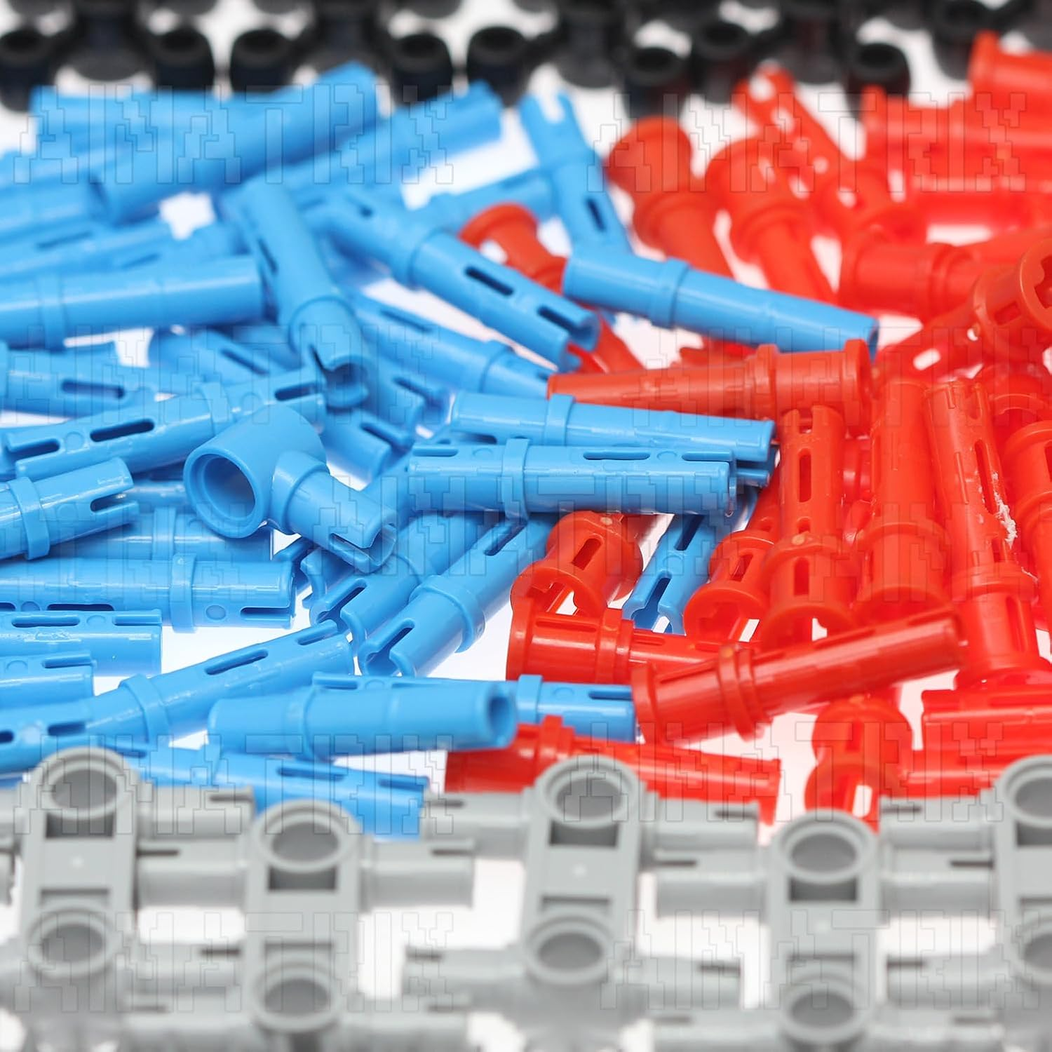 899Pcs Technic Gears and Axles, Compatible with Mainstream Building Block Brand Technic Sets, Car Tracks-Tires with Gears-Pins-Shock Absorbers-Differentials. image number 4