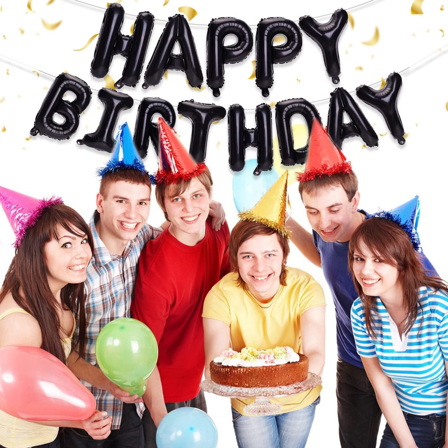 PIGETALE Happy Birthday Balloons Banner image number 6