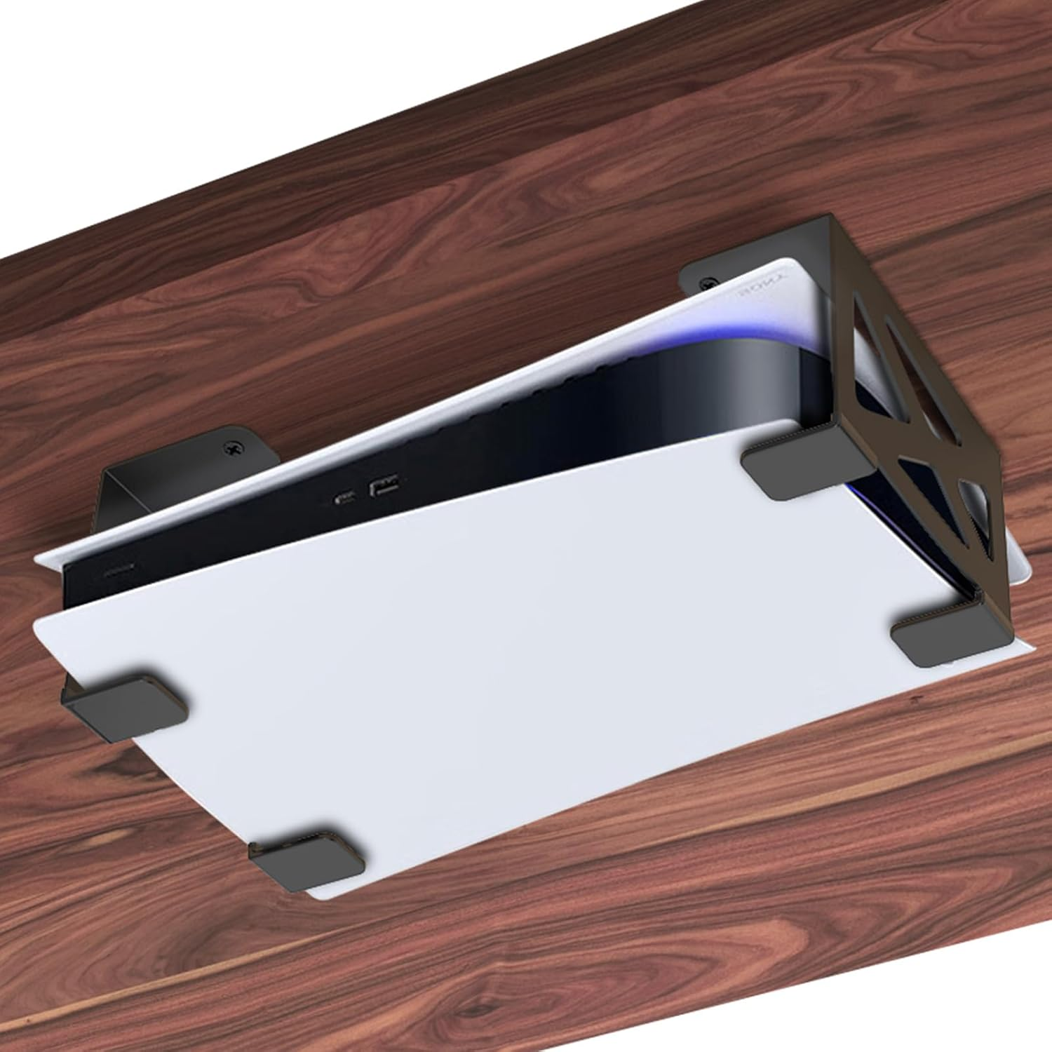 FOROIRON under Desk Holder for Ps5,Stealth Mount Compatible with Playstation 5 Disc & Digital Edition Stand image number 3