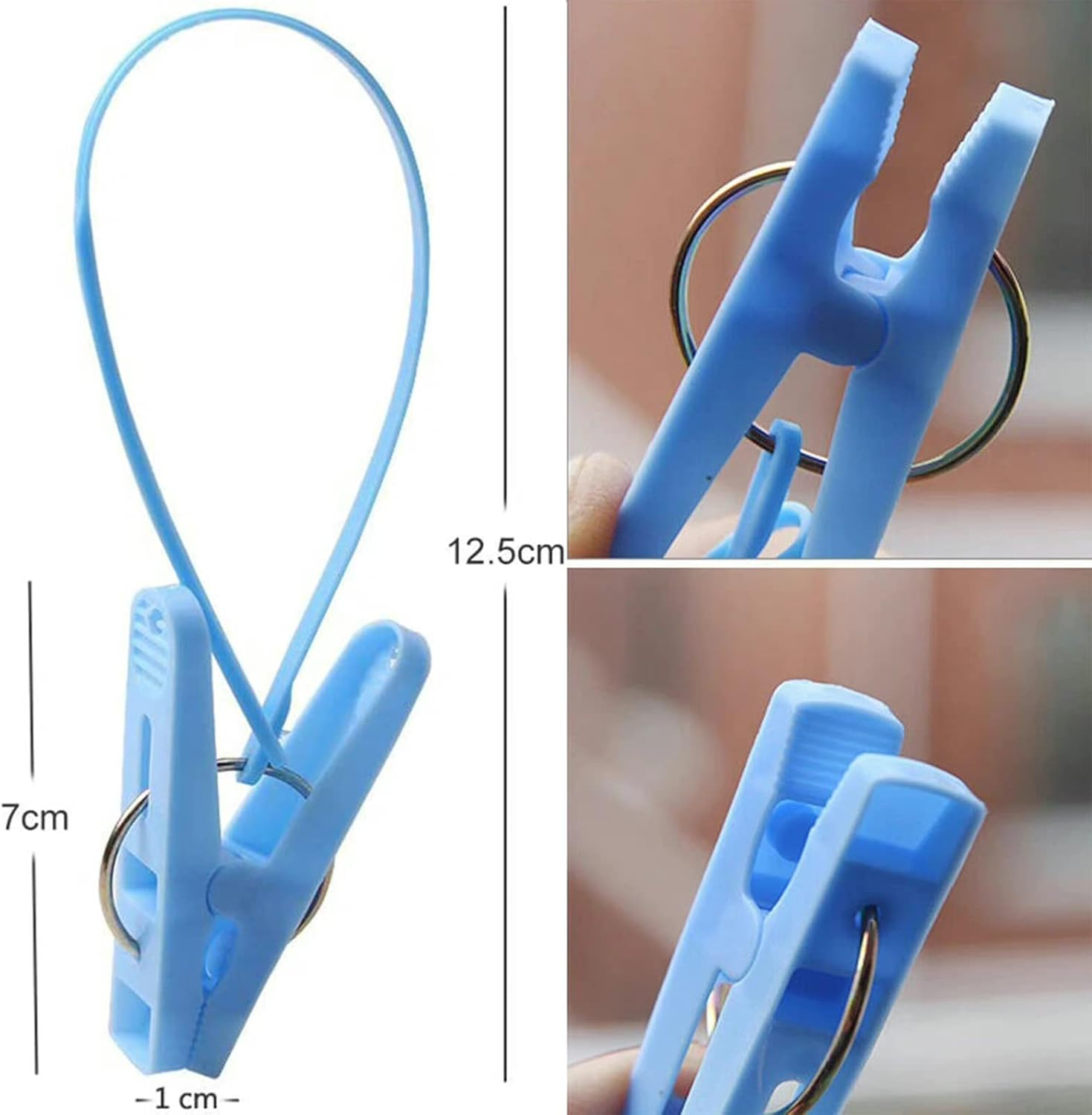12Pcs Portable Clothespins Drying Clip Laundry Hook Hanger Clothesline Travel Home Clothing Pegs Hanger image number 4