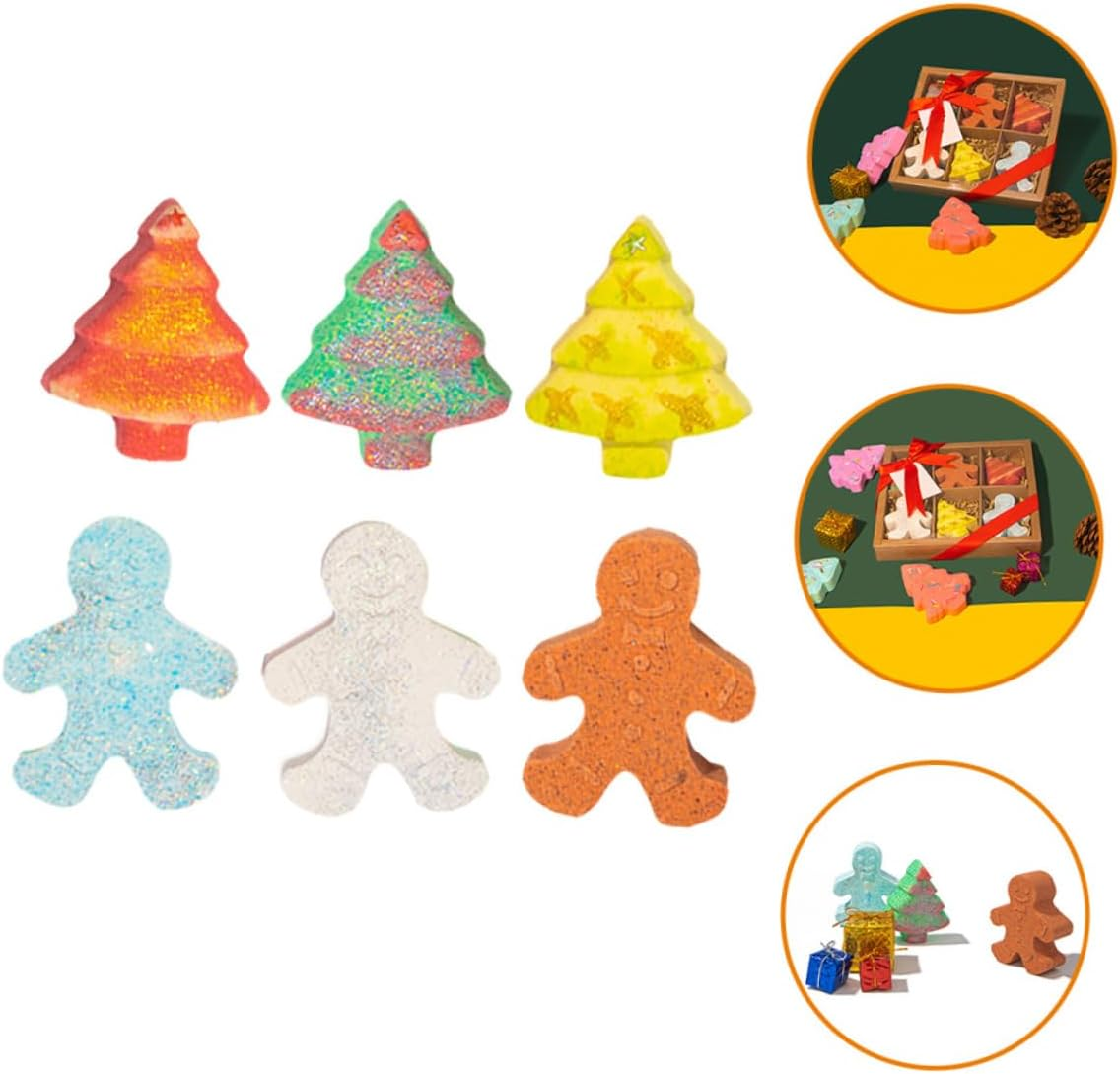 Anneome 6Pcs Gingerbread Man Bath Salts for Boys and Girls for Christmas for Family Fun image number 3