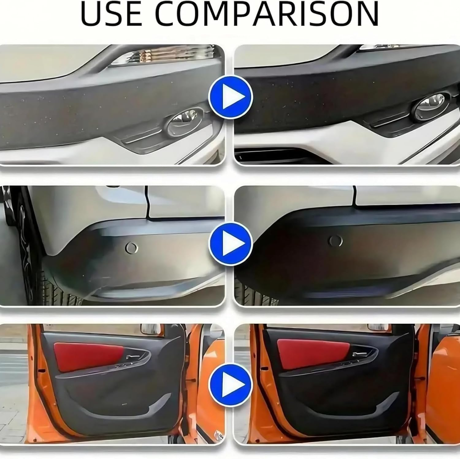 2 Pack Black Plastic Trim Restorer - Car & Truck Plastic Restorer for Bumpers, Trim, Dashboards | No Wet Look, Long Lasting 1 Year Protection | Instantly Revives Faded Black Plastic image number 3