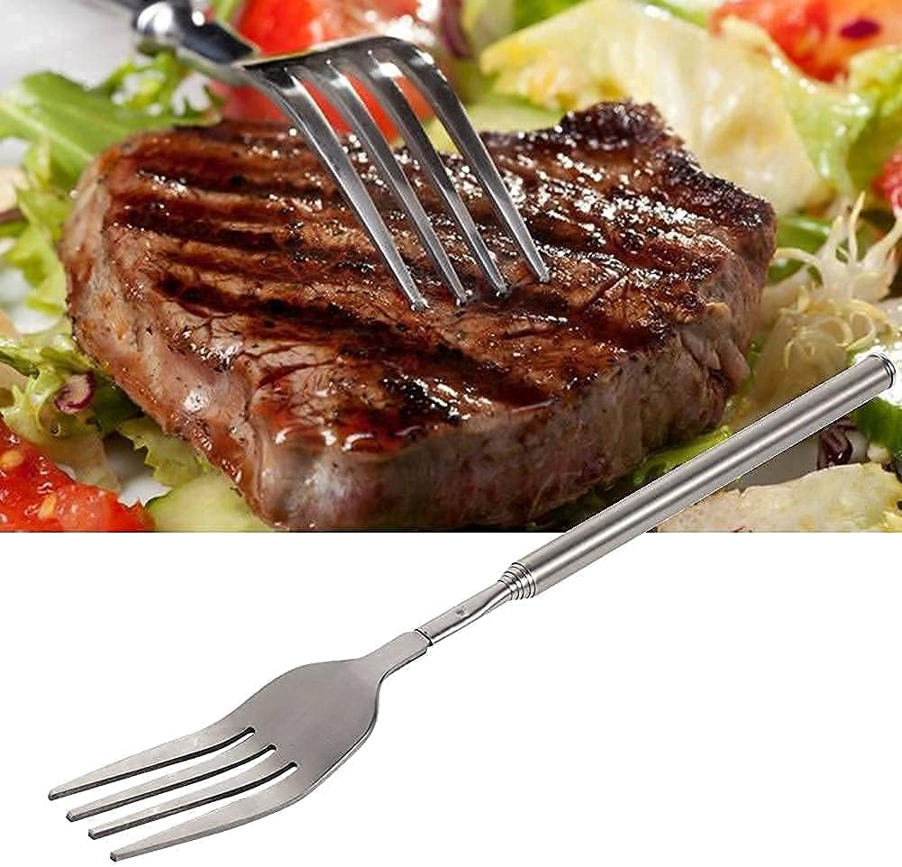 Stainless Steel Extendable Forks - BBQ & Dinner Forks, Extends to 25 Inch