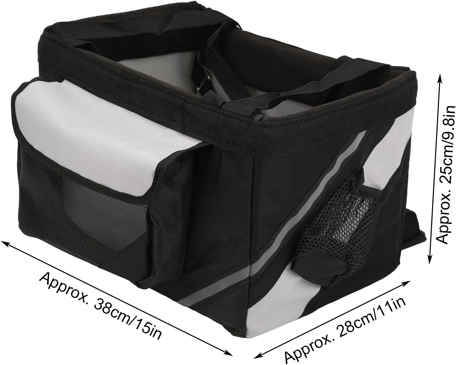 Pet Carrier Bicycle Basket Bag Pet,Dog Bicycle Bag - Detachable Front Bike Carrier Basket Bag for Small to Medium Pet Dogs image number 2