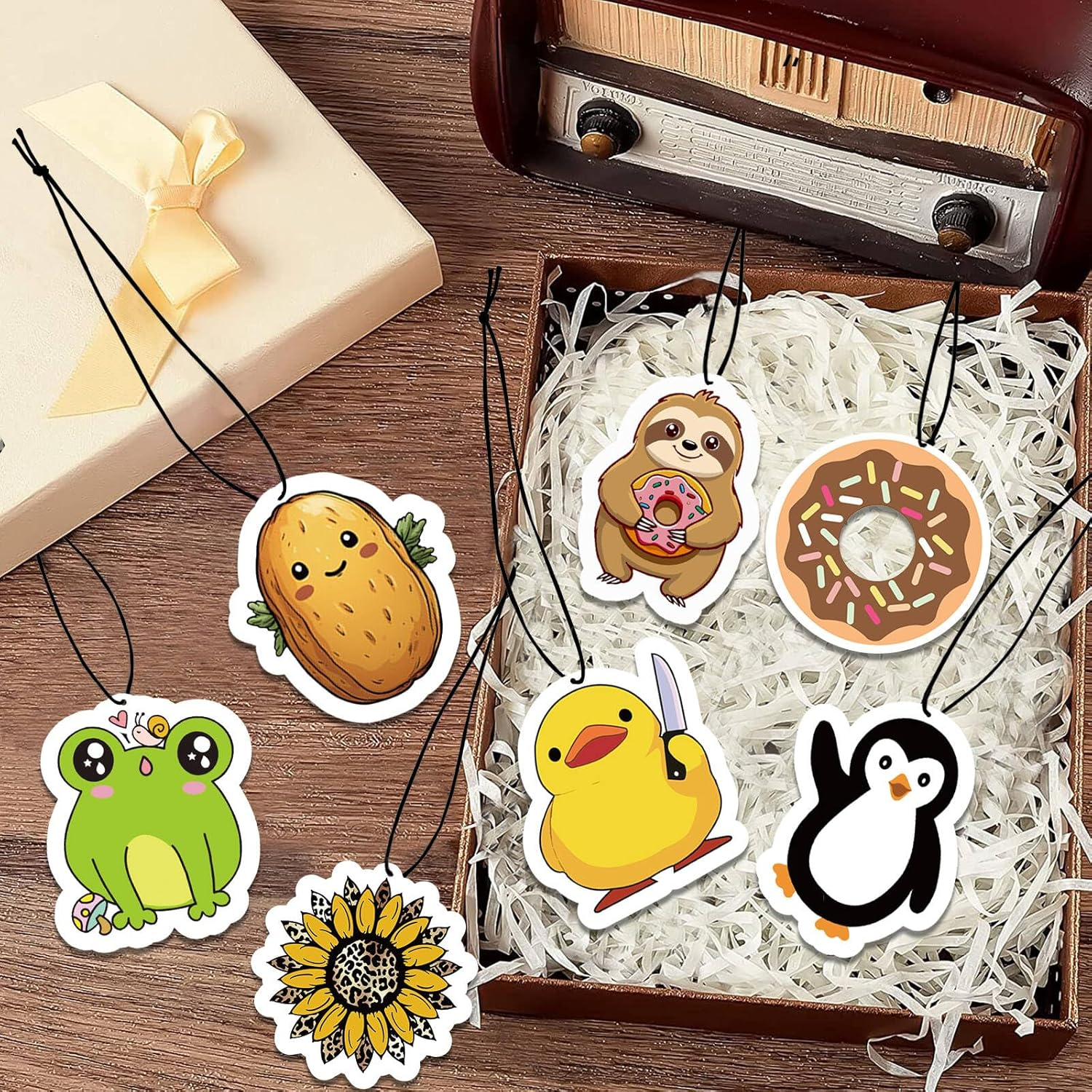 Shark Car Air Fresheners Hanging Air Fresheners Scented Hanging Ornaments Refresh Airs Fragrant Pendant Swimming Ring Shark Car Accessories Interior Decor Home Sharks Gifts for Men Women image number 1