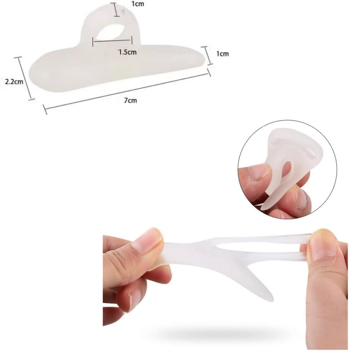 Lijuanwang Toe Separators, 6 Pairs of Silicone Toe Separators, Hammer Toe Pads, Hammer Toe Pads, Hallux Valgus Pads, Correction image number 4