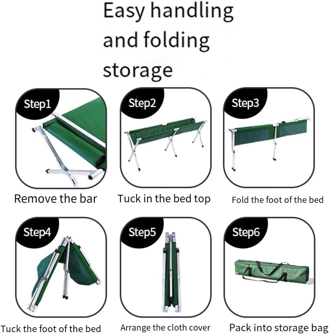 AIMALL Outdoor Folding Bed - Portable Aluminum Camp Bed, Ultra-Light Emergency Relief Bed for Camping, Lunch Breaks, and Outdoor Use - Outdoor-Folding-Bed-Blue image number 7