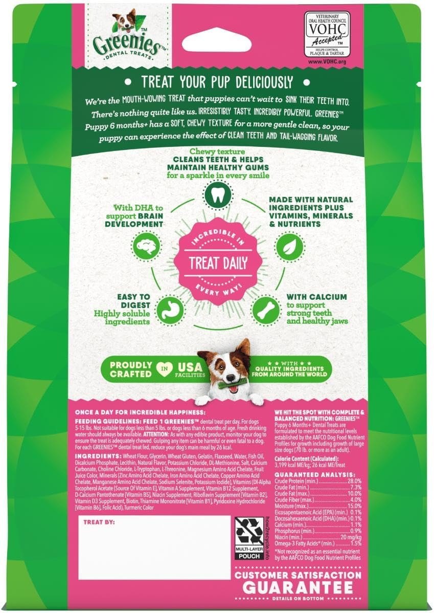 Greenies Puppy Dental Dog Treats Original Teenie 340G Bag