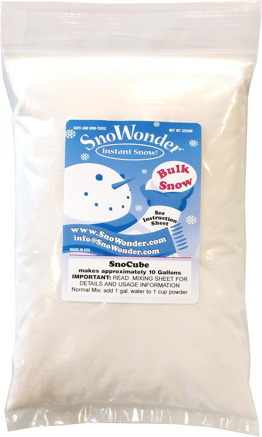 SNOWONDER Instant Snow Fake Artificial Snow, Also Great for Making Cloud Slime (240 Gallons) image number 5