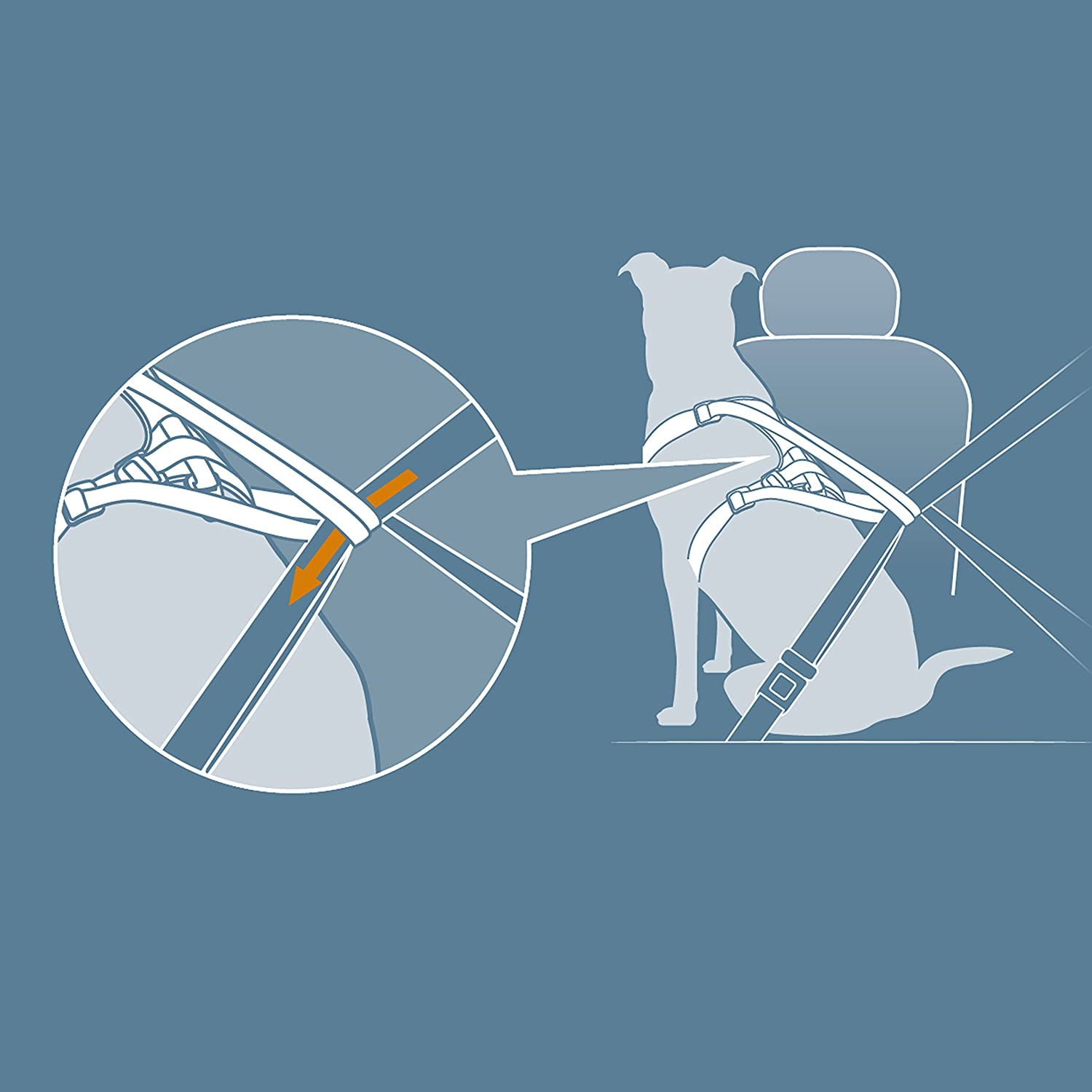 Kurgo Impact Dog Car Harness, Crash Tested Dog Car Harness, Safety Harness for Dogs, Pet Seatbelt Harness, up to 108 Lbs, for Small, Medium, & Large Dogs, Black/Charcoal (Medium) image number 3