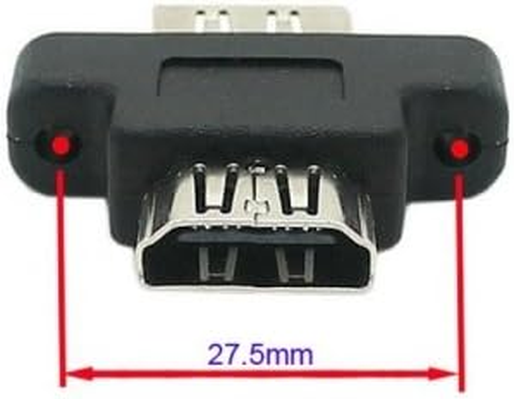 Cablecc HDMI Female to HDMI 1.4 Female Extension Extender Coupler Adapter with Panel Mount Holes image number 3