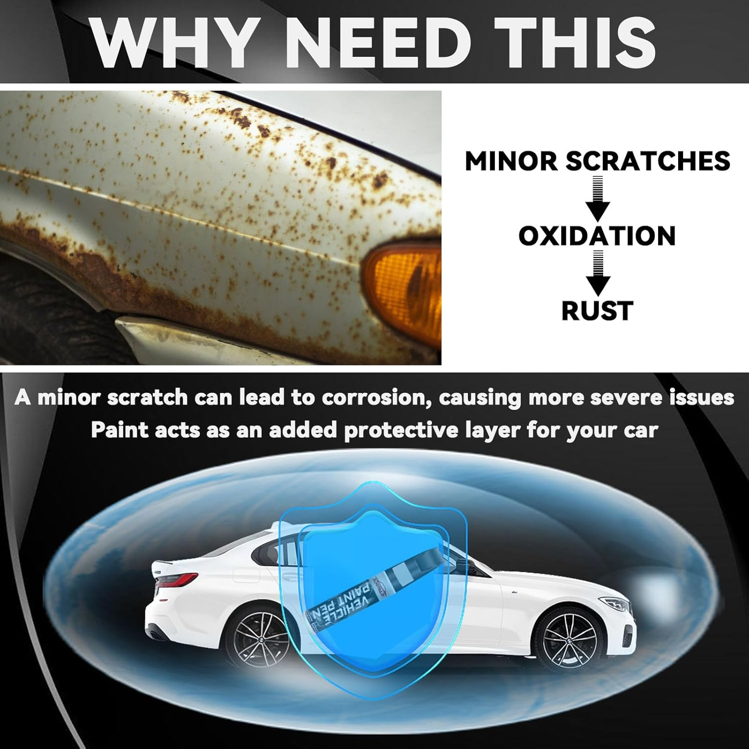 White Car Paint Touch up Pen, Color Accurate Touch up Paint for Cars, Professional Automotive Paint Scratch Repair, Lasting Auto Scratch Remover, Quick Drying, Easy to Use, Safe and Non-Toxic image number 6