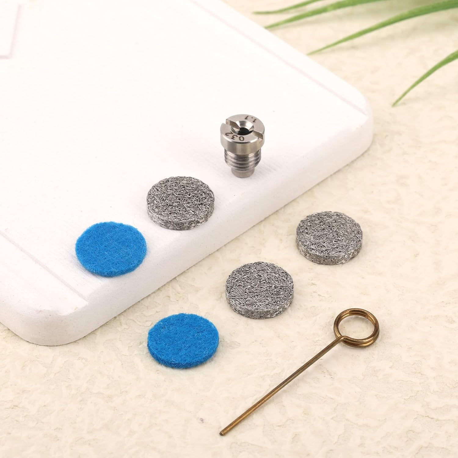 0.04In Foam Cannon Orifice Nozzle Tips, Universal Foam Cannon Nozzle 3000 PSI Foam Cannon Nozzle with 3 Foam Maker Mesh 2 Cotton Pads Cleaning Needle for Snow Foam Lance Replacement image number 5