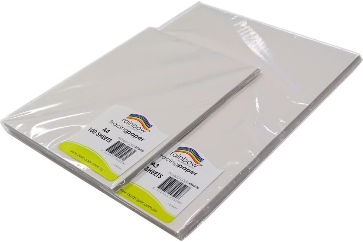 Rainbow A3 90Gsm Tracing Paper 100 Sheets, Clear image number 1