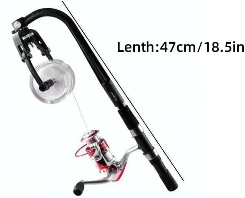 AIMALL Fishing Reel Winding Tool, Fishing Line Rewinder, 18.5In/47Cm Wire Winding Tool for Fishing Reel, Adjustable Tension Wire Winding Disc for Easy Line Spooling image number 3