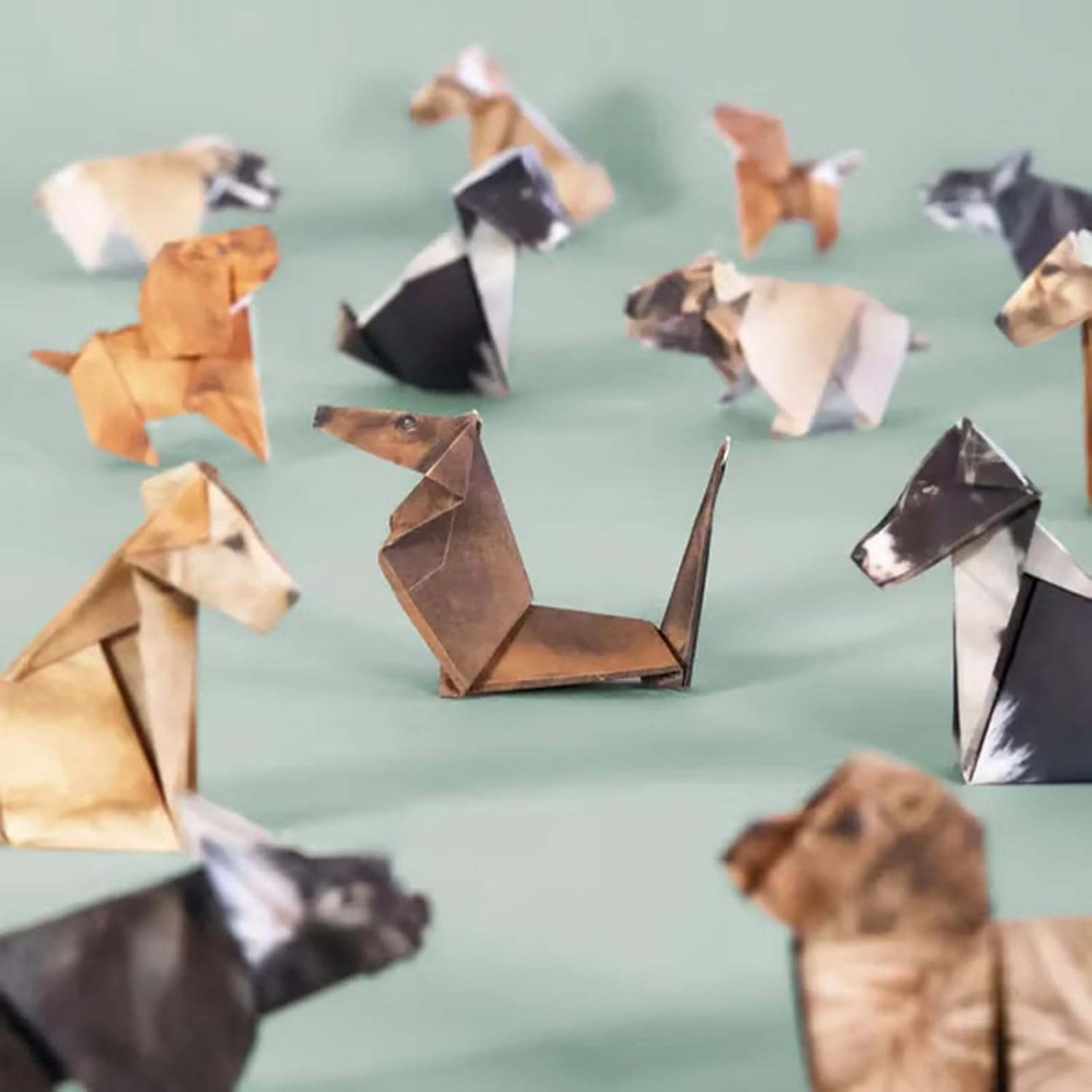 DIY Paper Cats, 50 Pcs DIY Origami Paper to Fold Cute Cat Figures, Fun Craft Activity for Adults & Kids, Desk Decoration & for Cat Lovers image number 2