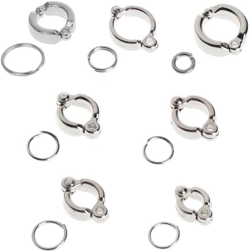 ROYJJ Bird Foot Rings Metal Parrot Leg Outdoor Fly Training Active Opening Clip Accessories for Small Large Birds