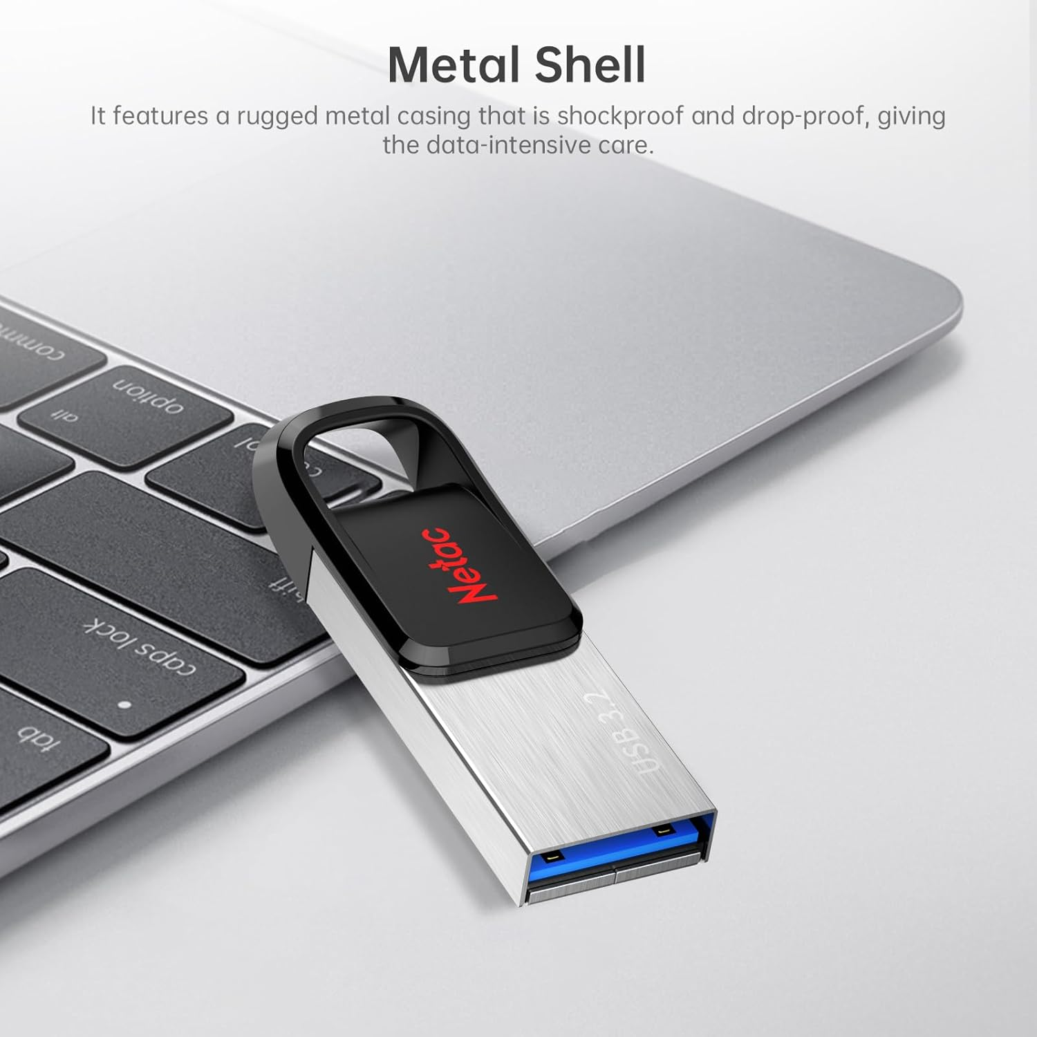 Netac UM3 64GB Flash Drive USB 3.2 Interface Read Speeds up to 120Mb/S Metal Enclosure for Computers In-Vehicle Devices Game Consoles and Other Devices image number 3