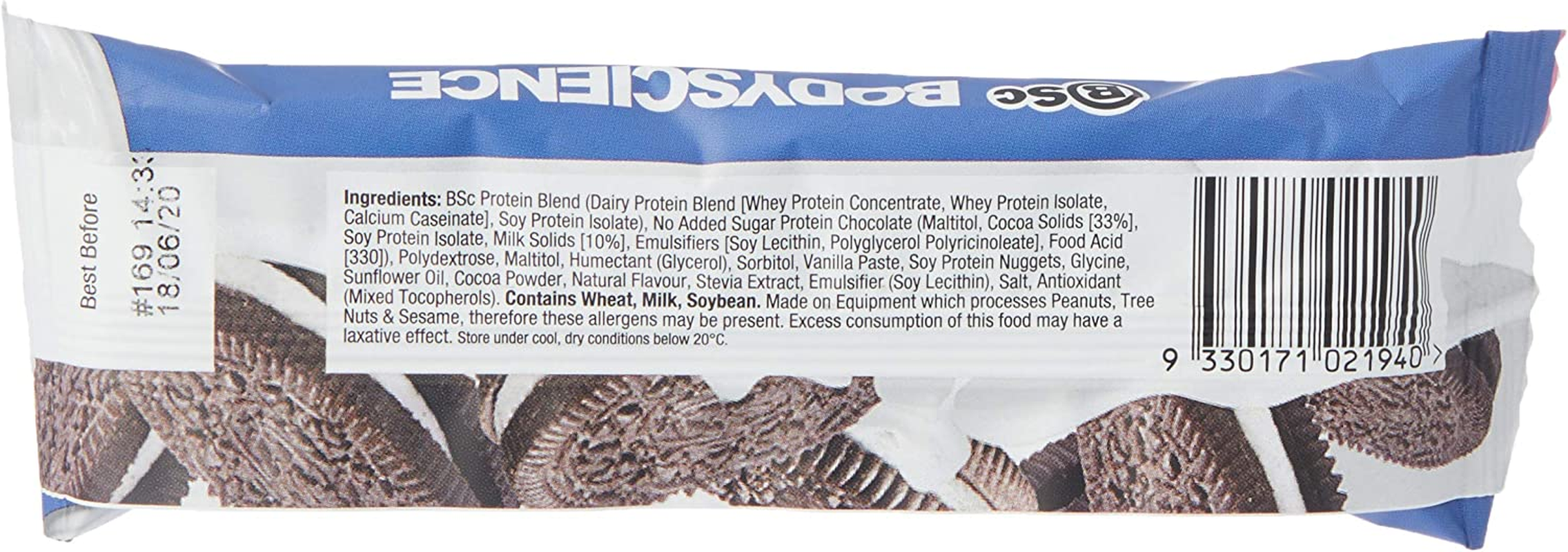 Body Science Cookies and Cream High Protein Bar - Box of 12 (60G Each) image number 4