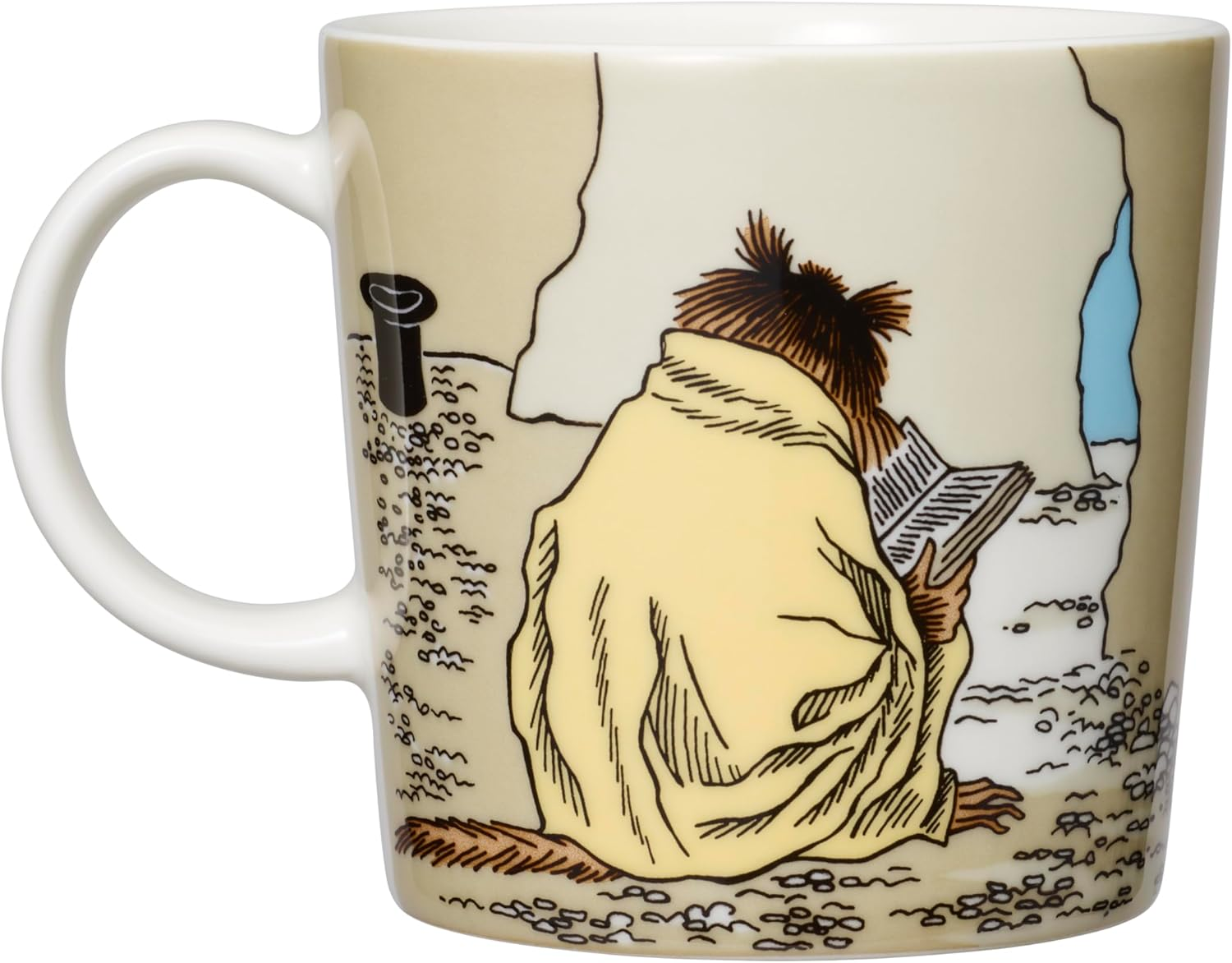 Moomin by ARABIA Classic Mug, 0.3 L., White Rat, Beige - Blue image number 2