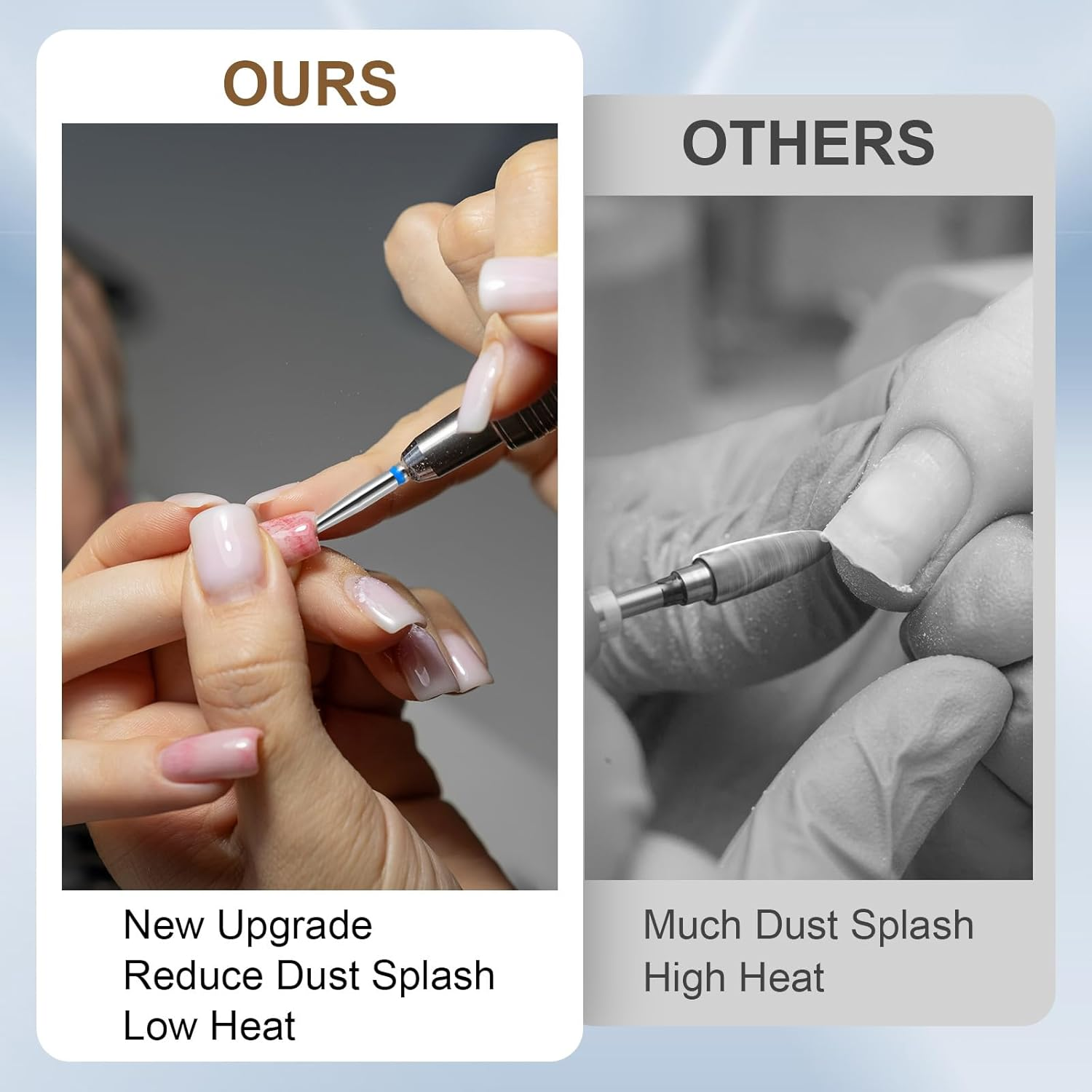 3-Piece Nail Cutter Bits Set, Conical Micro Cuticle Drill Bit, Multifunctional Cutter Bits, Cuticle Cleaning Nail Drill, Nail Cutter Attachments for Manicure, Pedicure, Cuticle, Polishing, Acrylic Gel image number 2