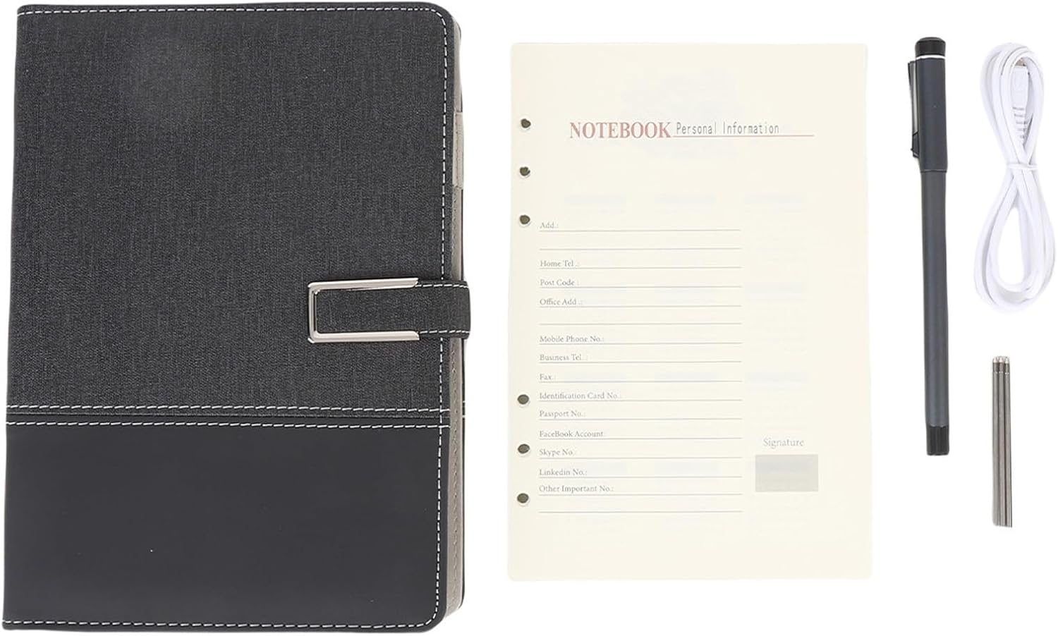 3 in 1 Digital Notebook with Smart Pen, Bluetooth Paper OCR Digital Pen, Real-Time Sync for Digitizing, Convert to Text, Storing, and Sharing Paper Notes (Black) image number 6