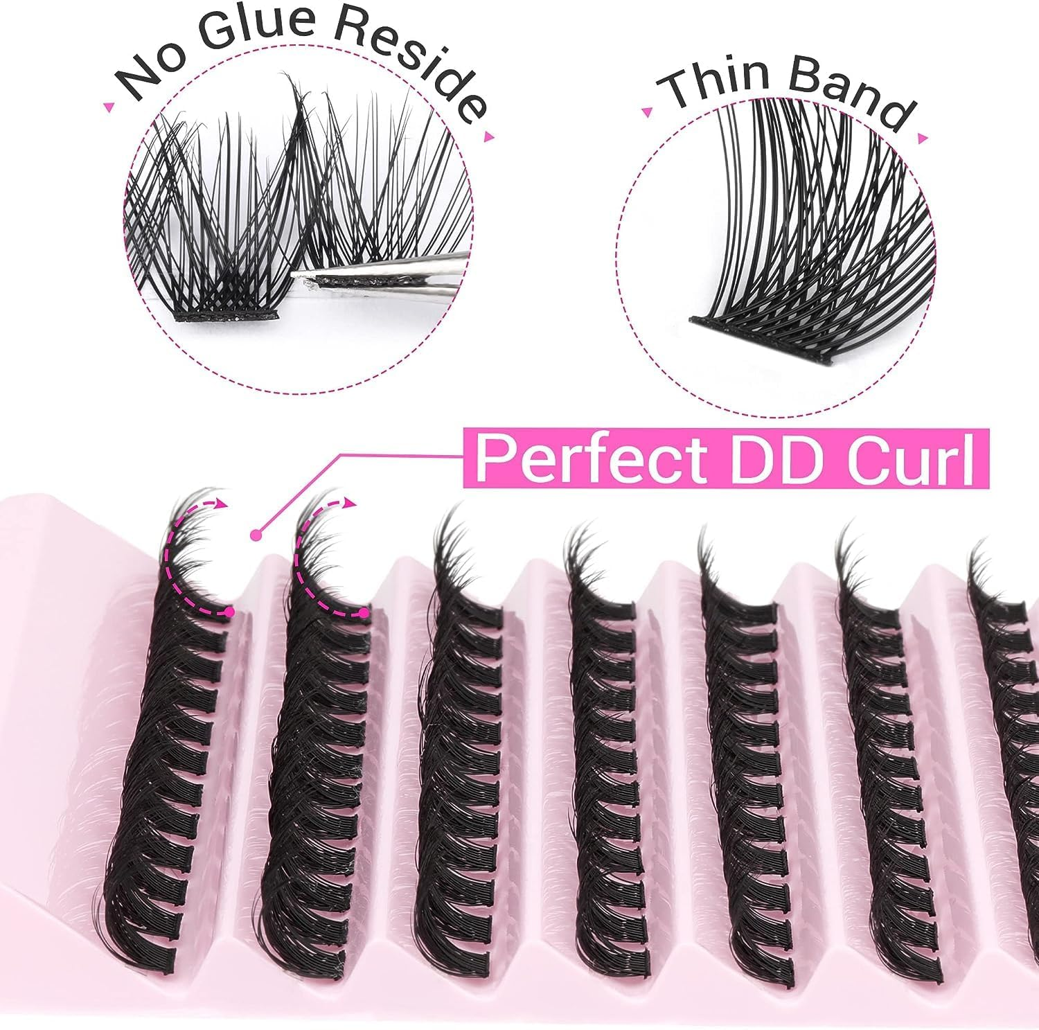 TNTAIAHL Lash Clusters 120Pcs Cluster Lashes 8-16Mm Wispy Individual Lashes Extensions Natural Look Lashes D Curl Fluffy Cluster Lashes DIY Eyelash Extension image number 5