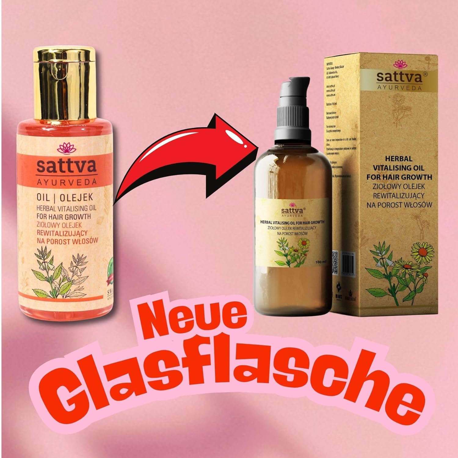 SATTVA _Herbal Vitalising Hair Zio&sup3;Owy Olejek Rewitalizuj&sup1;Cy Na Porost W&sup3;Os&oacute;w 100Ml image number 1