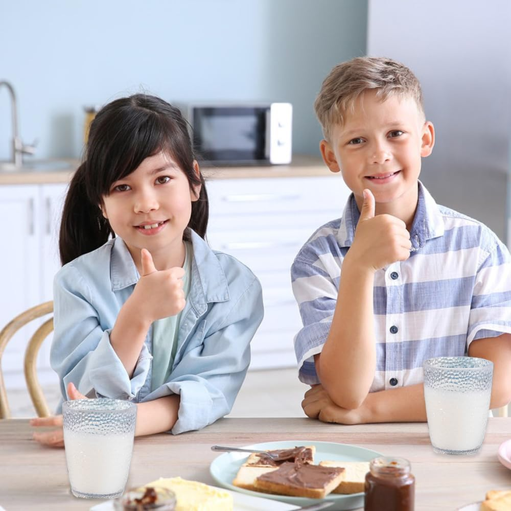 4 PCS Colored Plastic Drinking Glasses, Reusable Acrylic Drinking Cups, Stackable Beverage Cup, Unbreakable Water Tumblers, BPA Free, Dishwasher Safe, 290 ML/10 OZ image number 6